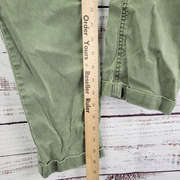 Paige Pants Womens 26 Green Christy Stretch Drawstring Elastic Waist Straight - Picture 5 of 11